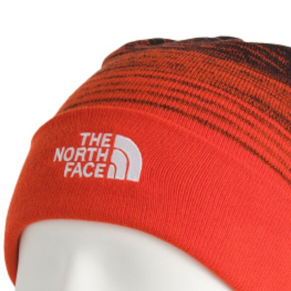 NEW THE NORTH FACE Dock Worker Recycled Beanie Fiery Red/tnf Black unisex 168mn - Picture 4 of 4